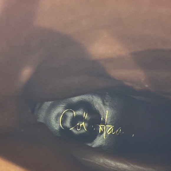 Cole Haan Women's Boots Size 7.5B Tan Suede Mid Calf Pull On Buckle Adjustable - Picture 16 of 16